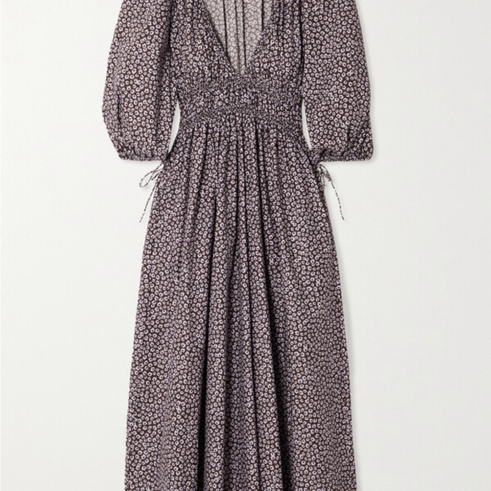 MATTEAU Shirred organic cotton-poplin maxi dress - Picture 6 of 9